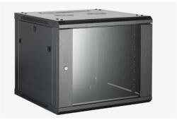 HIKVISION Rackszekrény - 19" fali kivitel (9U, 600x450x500, fekete, egyrekeszes, üvegajtós, max. 40 kg) (DS-XS6409-S/B) - bbmarket