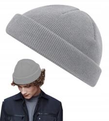 Beechfield Rövid Sapka, szürke, 100% újrahasznosított poliészter, bordázott (B43r)