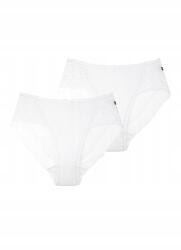 Key Pamut-csipke bugyi, női, Size S, fehér (FIGI KEY LPC 142 BIAŁY BAWEŁNA S)