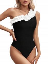 Shein Egyrészes Fürdőruha, Size M, fekete, 20% Elasztán & 80% Poliamid