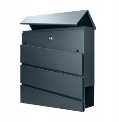 Orno Postaláda, újságtartóval, galvanizált acél, szürke, A4-es méret (MB-1/A)