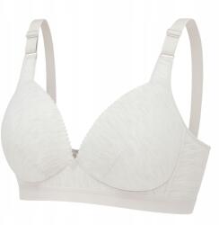 Przyszła Mama Elöl cipzáras, 95B kismama szoptatós melltartó, szürke, pamut (biustonosz)