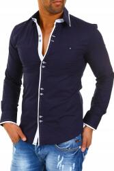 Carisma Férfi Ing, sötétkék, slim fit, Size S, 97% pamut