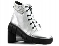 Helios Női Sportcipő, ezüst, valódi bőr (562S)