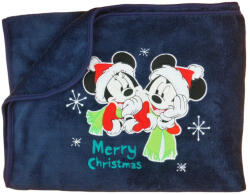  Disney Mickey és Minnie wellsoft takaró kék (150x90) Karácsony