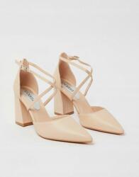 Coast Bézs Magassarkú Cipő, orr spicc, keresztezett pántok, Size 36 (BCC06056)
