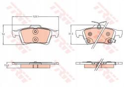 TRW hátsó fékbetétek, GDB2178, személygépkocsi, 15, 2mm vastag, 123, 1mm széles