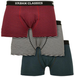 Urban Classics Boxer Shorts 3-Pack btlgrn/dkblu+bur/dkblu+wht/blk