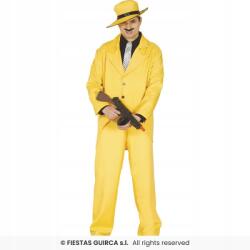 Fiestas Guirca Gengszter jelmez, sárga maszk, Size M (G84922)