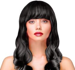 PartyPal Paróka hosszú, göndör, fekete, szintetikus (142998)