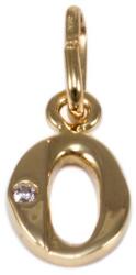 Ékszershop Köves O betű arany medál (1315519)