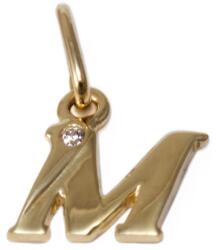 Ékszershop Köves M betű arany medál (1315510)