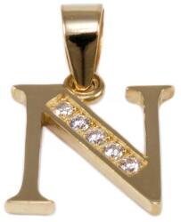 Ékszershop Köves N betű arany medál (1331985)