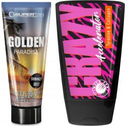 SuperTan Golden Paradise + Wild Tan Crazy Free, gyorsító, 200ml, 125ml