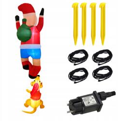 Real Garden Felfújható Mikulás 1, 8m Karácsonyi dekoráció Led háttérvilágítás (RC-K-2003)