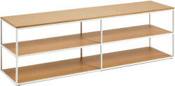 Kave Home Tölgy TV asztal Kave Home Yoana 160 x 40 cm fehér alappal (LF-T0600022MM40)