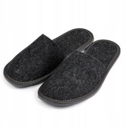 Nowo Női papucs, filc, fekete, strandpapucs, benti papucs (F-1539 A)