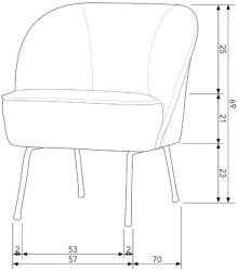 WOOOD Tergi sötétzöld bársony fotel (800748-D)