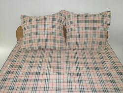 Karo Ágyneműhuzat, kéregből, 160×200cm, kockás, bézs, fekete, piros gombok (1392464)