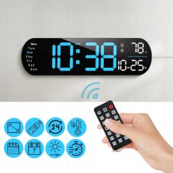  Digitális HD Falióra, Ébresztőóra, RGB, Nagy Kijelző, Távirányító, 10 Fényerő (DianZiShiZhong-5505_1202502)