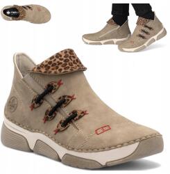 RIEKER Női Félcipő, bézs, Size 37, sportos, kényelmes, cipzáras (Rieker 45983-64)