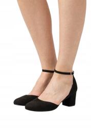 Anna Field Magassarkú Cipő, masnival, fekete, Size 42 (an611b0hk)