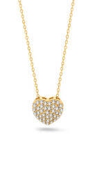 Heratis Forever Cirkónia szívvel díszített nyaklánc, sárga arany, 9K IZ31717HR