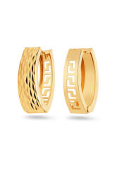 Heratis Forever Ovális fülbevaló dombornyomott gravírozással, 9 karátos sárga arany IZ31705HR