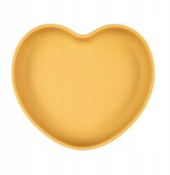 Canpol babies Szív szilikon tányér, 6+ hónapos kortól, BPA-mentes, mosogatógépben mosható (80/309_yel)