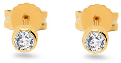 Heratis Forever Minimalista fülbevaló 3 mm-es cirkóniával, 9 karátos sárga arany IZ30983NMHR