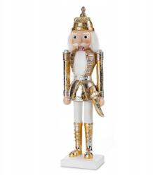 Eurofirany Karácsonyi figura, arany-ezüst diótörő katona, 25cm (5903571422675)