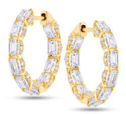 Heratis Forever Bájos karika fülbevaló lab-grown gyémántokkal Emerald 4, 26 ct sárga arany 14K IZLG1555