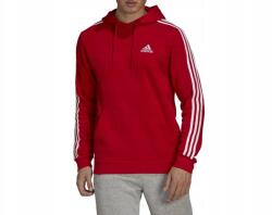 Adidas Essentials Fleece 3-Stripes piros férfi pulóver