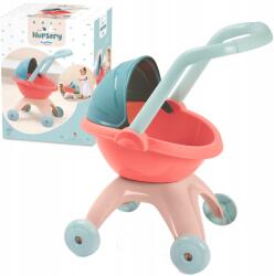Ecoiffier Nursery Mély Babakocsi Babáknak Műanyag Mozgatható Napellenzővel 45 CM