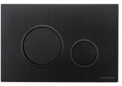 Schwab Wc indító öblítő gomb, matt fekete, mechanikus, két gombos (P47-0190-0253)