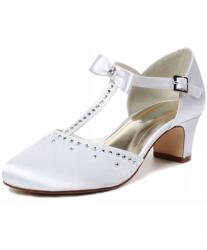 Celebrita Magassarkú cipő strasszokkal, Size 34, olasz szatén, 4cm sarok