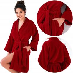 Sensis Vastag polár fürdőköpeny, Size S/M, sál gallér, Rolling Red (MD_86239)