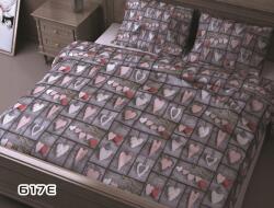 Extrapościel Ágyneműhuzat, 100×135cm, szív, szürke rózsaszín, 100% pamut, cipzárral (1943593)