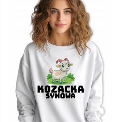  Női pulóver, Size M, fehér, 80% pamut, feliratos