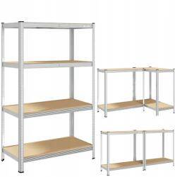 Blow Tárolószekrény Fém 150x75x30cm 4 Polcos Mdf 150kg 600kg Garázsba (69-101#)