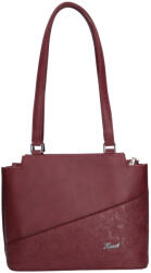 Karen 1682 bis bordó virág rostbőr táska