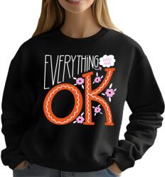  Fekete XL-es női pulóver, vicces idézetekkel, kényelmes, angol mondások (Bluza Damska Angielskie Teksty)