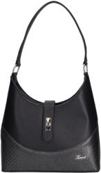 Karen D 658 fekete mintás rostbőr női táska