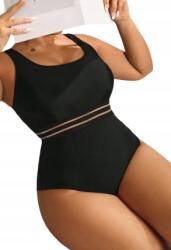 Shein Női Fürdőruha, Plus Size, sima, fekete, Size 50, 82% poliészter