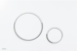 Alcaplast nyomólap - dupla nyomógomb - THIN 7 - FEHÉR-FÉNYES / KRÓM-FÉNYES (M770)