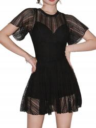 Shein Fekete Egyrészes Fürdőruha Áttört Mintával, Size M