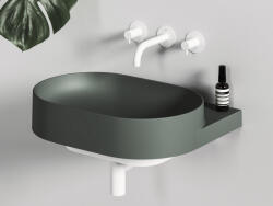 RAVAK Yard 60 kerámiamosdó Grey Green, túlfolyó furat nélkül (XJX08060000) - csempekert