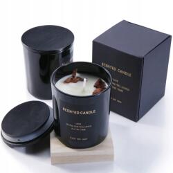  Szója illatú gyertya, fekete, bazsarózsa/jázmin/rózsa/szegfű