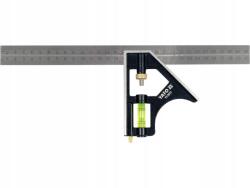 TOYA Multifunkciós Szögvas, 300mm, rozsdamentes, alumínium, libellával (YT-70771)