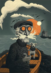 Takoy PANEL Wellsoft polár/fleece takaró varrásához 140x200 Hugo kapitány és a kutya